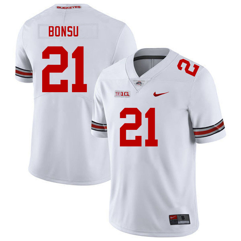 Ohio State Buckeyes #21 Jayden Bonsu College Football Jerseys Stitched Sale-White